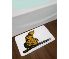 Sketch Leopard Shadow Bath Mat