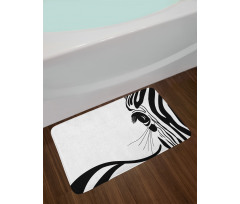 Zebra Stripes Pattern Bath Mat
