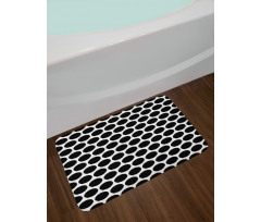 Grungy Round Shapes Bath Mat