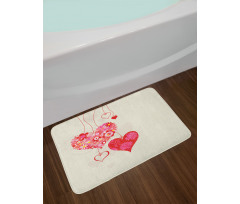 Ornamental Hearts Bath Mat