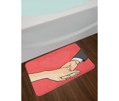 Halftone Pop Art Bath Mat