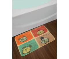 Grunge Wake up Alarm Bath Mat