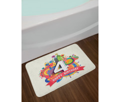 4 Years Old Colorful Bath Mat