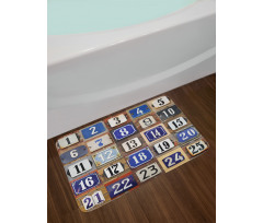 House Numbers Collage Bath Mat