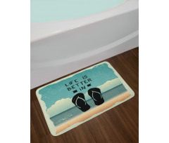 Scribbled Sandals Bath Mat