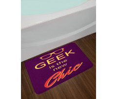 Typography Hipster Words Bath Mat