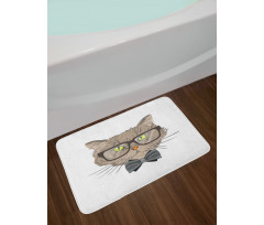 Urban Style Hipster Cat Bath Mat
