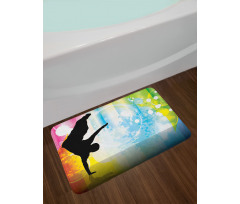 Breakdancing Theme Bath Mat