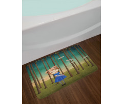 Lost Girl in the Forest Bath Mat