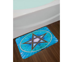 Interlaced Pentagram Bath Mat