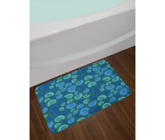 Periwinkle and Vortex Bath Mat