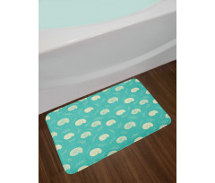 Shark Eye Moon Shells Bath Mat