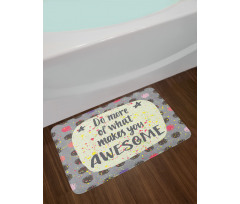 Hand Lettering Sign Bath Mat