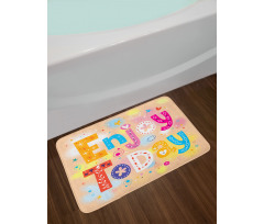 Enjoy Today Words Bath Mat