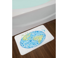 Planet Ecology Theme Bath Mat