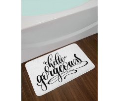 Calligraphy Font Bath Mat