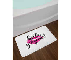 Pink Lipstick Bath Mat