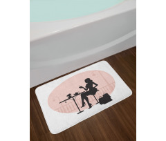 Silhouette Girl Bath Mat