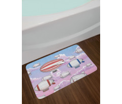 Zeppelins in the Sky Bath Mat