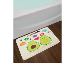 Funny Food Vitamins Bath Mat