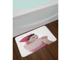 Halter-Neck Bikini Lady Bath Mat