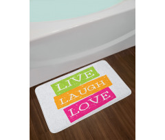 Live Laugh Love Vibrant Bath Mat