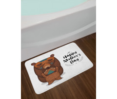 Mom and Baby Bear Hug Bath Mat