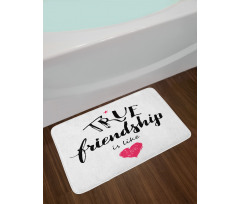 True Friendship and Heart Bath Mat