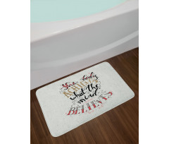 Philosophical Saying Bath Mat