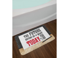 Wise Words Grungy Style Bath Mat