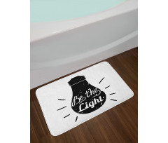 Text on Home Appliance Bath Mat