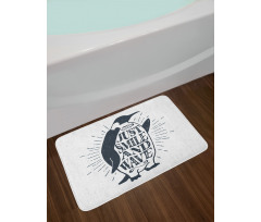 Penguin Waving Flipper Bath Mat