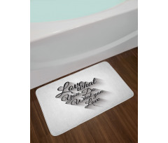 Manuscript Lettering Bath Mat