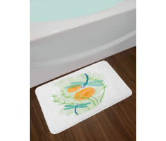 Colorful Nature Bugs Bath Mat