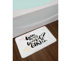 Inspirational Phrase Bath Mat