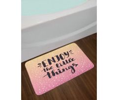 Ombre Dots and Slogan Bath Mat