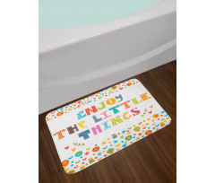 Ornate Colorful Letters Bath Mat