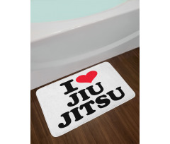 I Love Typography Bath Mat