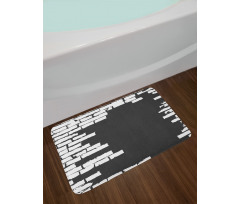 Chalky Stencil Bath Mat