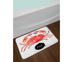 Ink Splatter King Crab Bath Mat