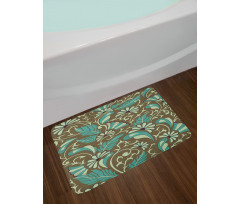 Feathers and Droplets Bath Mat