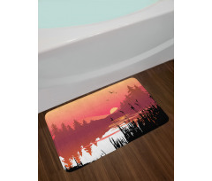 Calm Sunset River Bath Mat