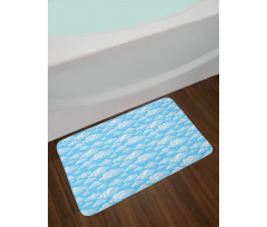 Floating Bubbly Clouds Bath Mat