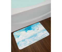 Silhouettes of Birds Bath Mat