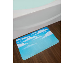 Dispersed Puffy Cumulus Bath Mat