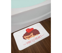 You are My Heart Words Bath Mat