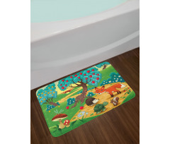 Woodland Happy Animals Bath Mat