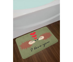 Loving Animal Couple Bath Mat