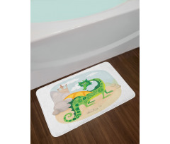 Goofy Dragon Bath Mat