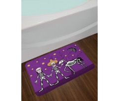 Skeleton Couple Bath Mat